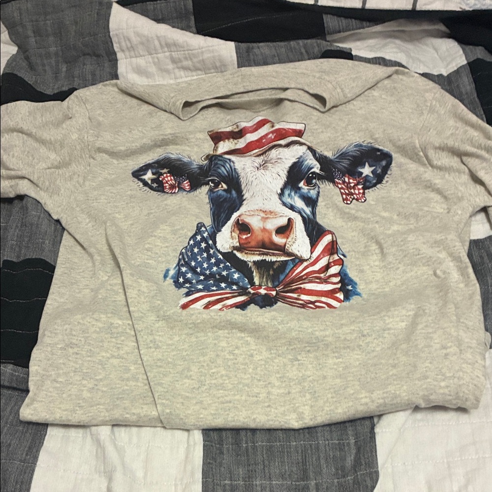 Patriotic Cow Kids Shirt
